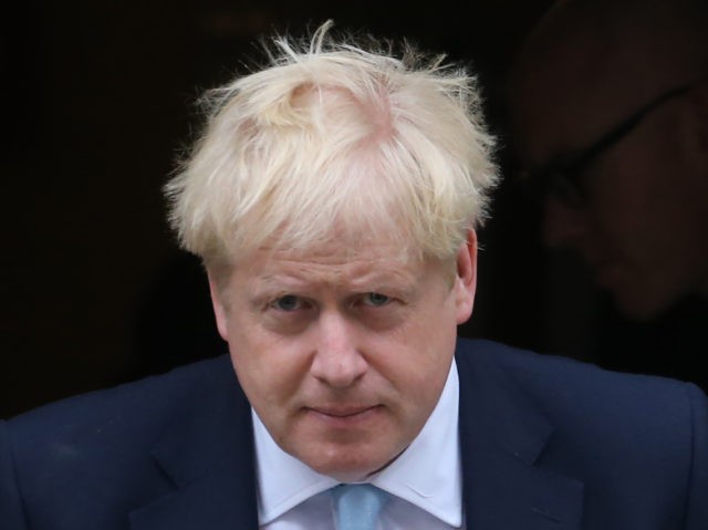 Britain's Prime Minister Boris Johnson leaves 10 Downing Street in central London on