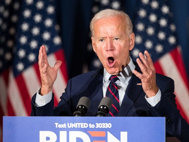 ROCHESTER, NH - OCTOBER 09: Democratic presidential candidate, former Vice President Joe B