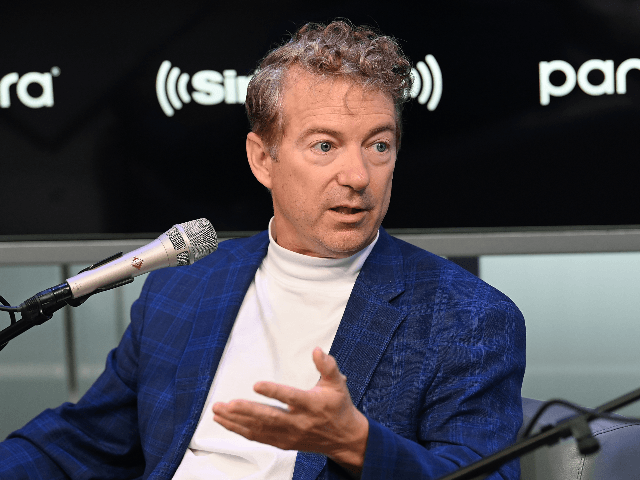 Senator Rand Paul talks with SiriusXM's Olivier Knox and Julie Mason during a Town Hall event on October 11, 2019 in New York City. (Photo by Slaven Vlasic/Getty Images for SiriusXM)