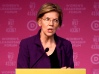 Democratic Presidential hopeful Massachusetts Senator Elizabeth Warren speaks at a fundraiser at the "Women's Leadership Forum" in Washington, DC on October 17, 2019. (Photo by Andrew CABALLERO-REYNOLDS / AFP) (Photo by ANDREW CABALLERO-REYNOLDS/AFP via Getty Images)
