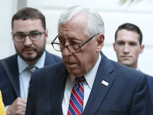 House Majority Leader Steny Hoyer (D-MD) leaves a meeting with the House Democratic caucus one day after House Speaker Nancy Pelosi (D-CA) announced that Democrats will start an impeachment injury of U.S. President Donald Trump, on September 25, 2019 in Washington, DC. Yesterday Pelosi announced a formal impeachment inquiry after …