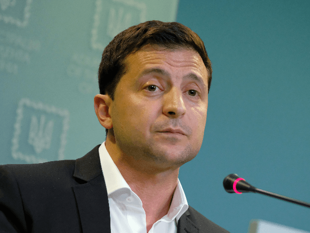 Ukrainian President Volodymyr Zelensky speaks to the media on October 1, 2019 in Kiev, Ukraine. Ukraine has been at the core of a political storm in U.S. politics since the release of a whistleblower's complaint suggesting U.S. President Donald Trump, at the expense of U.S. foreign policy, pressured Ukraine to …
