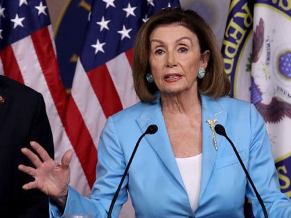 WASHINGTON, DC - OCTOBER 02: Speaker of the House Nancy Pelosi (D-CA) answers questions wi