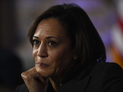 PHILADELPHIA, PA - OCTOBER 28: Democratic presidential candidate, U.S. Sen. Kamala Harris (D-CA) speaks during a town hall at the Eastern State Penitentiary on October 28, 2019 in Philadelphia, Pennsylvania. Formerly incarcerated individuals, their families, and others involved with the criminal justice system hosted the town hall with three 2020 …