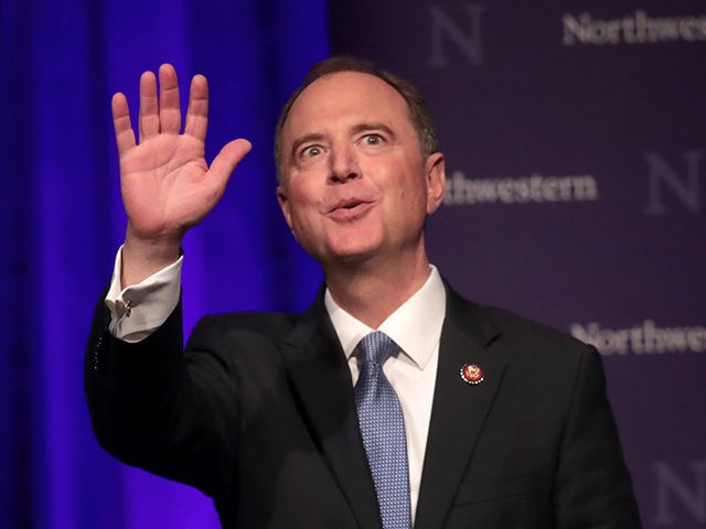 CHICAGO, ILLINOIS - OCTOBER 03: Rep. Adam Schiff (D-CA) delivers a lecture on The Threat to Liberal Democracy at Home and Abroad at Cahn Auditorium on the campus of Northwestern University on October 03, 2019 in Chicago, Illinois. Schiff is Chairman of the House Intelligence Committee. (Photo by Scott Olson/Getty …