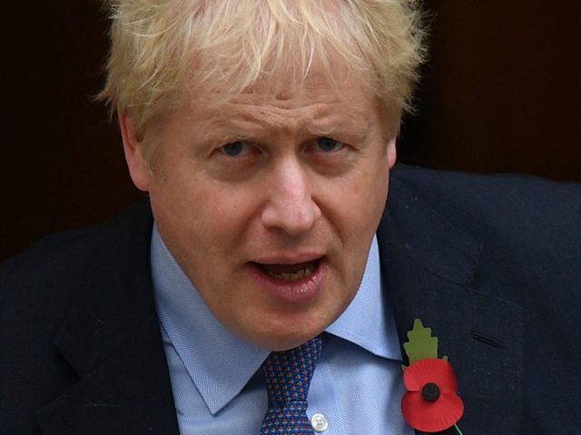 Britain's Prime Minister Boris Johnson leaves 10 Downing street in London on October 30, 2019 to take part in Prime Minister Question (PMQ) session in the House of Commons. - Britain's political leaders tested their election pitches today after parliament backed Prime Minister Boris Johnson's bid for a pre-Christmas poll …