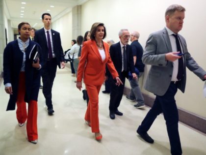 WASHINGTON, DC - OCTOBER 31: U.S. Speaker of the House Nancy Pelosi arrives at a press conference at the U.S. Capitol on October 31, 2019 in Washington, DC. Later today The U.S. House of Representatives is scheduled to vote on a resolution formalizing the impeachment inquiry centered on U.S. President …