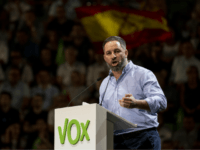 MADRID, SPAIN - OCTOBER 06: Leader of far right wing party VOX, Santiago Abascal takes part in 'Vistalegre Plus Ultra' rally on October 06, 2019 in Madrid, Spain. The party expected around 12,000 supporters. Since their 'Vistalegre' rally, a year ago, the support to the far right wing party has …