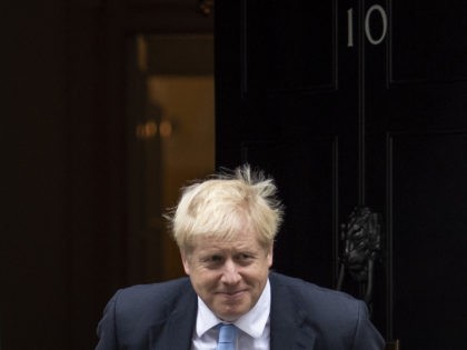 LONDON, ENGLAND - OCTOBER 15: UK Prime Minister Boris Johnson waits to welcome NATO Secret