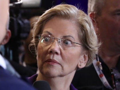 WESTERVILLE, OHIO - OCTOBER 15: Presidential candidate Sen. Elizabeth Warren (D-MA) talks