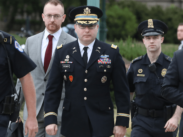 Lt. Col. Alexander Vindman, (C), director for European Affairs at the National Security Co