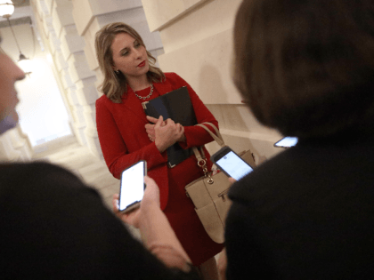Rep. Katie Hill (D-CA) answers questions from reporters at the U.S. Capitol following her final speech on the floor of the House of Representatives October 31, 2019 in Washington, DC. Hill announced she is resigning from Congress in the midst of an ethics probe regarding allegations she engaged in a …