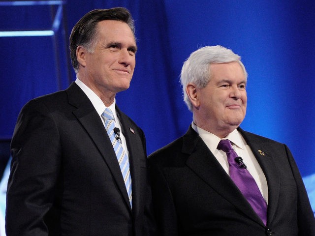 MESA, AZ - FEBRUARY 22: Republican presidential candidates, former Massachusetts Gov. Mitt