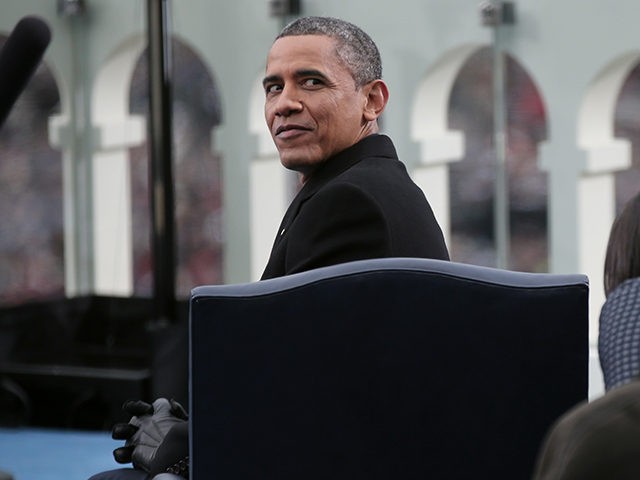 WASHINGTON, DC - JANUARY 21: U.S. President Barack Obama sits during the presidential inau