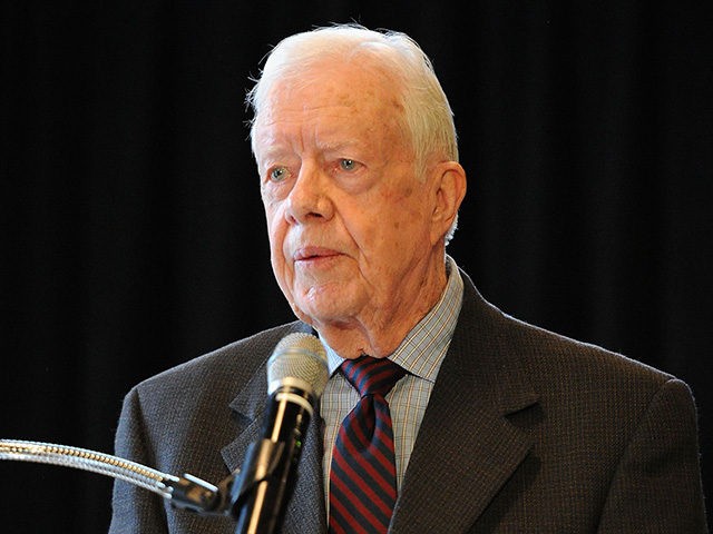 NEW YORK, NY - JANUARY 12: Former President Jimmy Carter attends "Countdown To Zero: Defeating Disease" preview press conference at American Museum of Natural History on January 12, 2015 in New York City. (Photo by Andrew Toth/Getty Images)