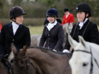 BOSWORTH, ENGLAND - MARCH 05: The Hounds and Horses of the Atherstone Hunt set out on a hunt on March 5, 2015 in Bosworth, England. The hunt is celebrating its bicentenary this year and today's commemorative hunt started from Bosworth. The hunt continues it's tradition with members paying a subscription …