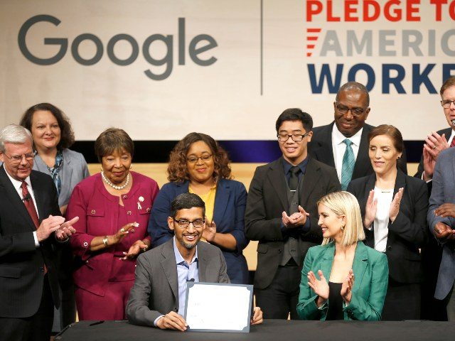 Google CEO Sundar Pichai and Ivanka trump