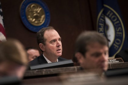 WASHINGTON, DC - MAY 23: Ranking member Rep. Adam Schiff (D-CA) delivers his opening statement as former Director of the U.S. Central Intelligence Agency (CIA) John Brennan testifies before the House Permanent Select Committee on Intelligence on Capitol Hill, May 23, 2017 in Washington, DC. Brennan is discussing the extent …
