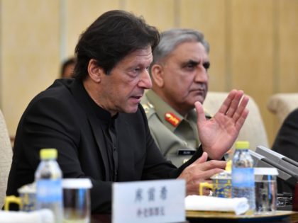 BEIJING, CHINA - OCTOBER 9: Prime Minister Imran Khan of Pakistan meets with Chinese Presi