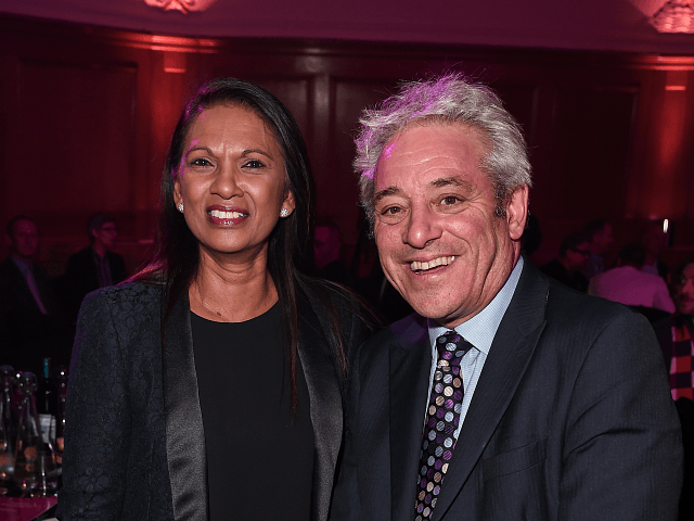 LONDON, ENGLAND - OCTOBER 16: Gina Miller and John Bercow attend the PinkNews Awards 2019 at The Church House on October 16, 2019 in London, England. (Photo by Eamonn M. McCormack/Getty Images)
