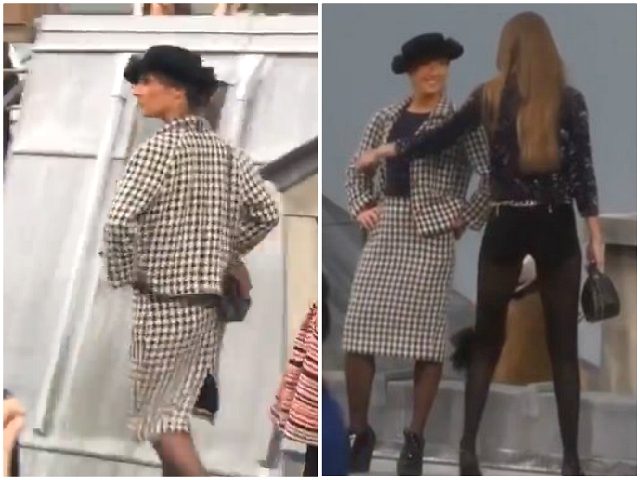 Watch Chanel Runway Crasher Gets Shoved Off Stage By Gigi
