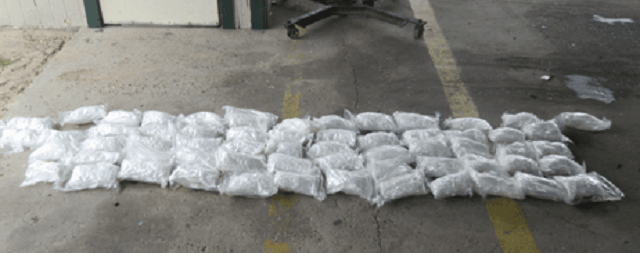 Border Patrol agents seize 75 pounds of methamphetamine at the Javier Vega, Jr. Checkpoint. (Photo: U.S. Border Patrol/Rio Grande Valley Sector)