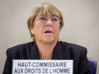 UN Human Rights High Commissioner Michelle Bachelet takes part in the opening session of a United Nations Human right council on September 9, 2019 in Geneva. (Photo by FABRICE COFFRINI / AFP) (Photo credit should read FABRICE COFFRINI/AFP/Getty Images)