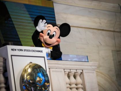 Mickey Mouse at Disney NYSE bell ringing