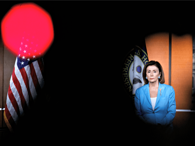 WASHINGTON, DC - OCTOBER 02: House Speaker Nancy Pelosi (D-CA) looks on during a weekly news conference on October 2, 2019, on Capitol Hill in Washington, DC. Pelosi and Schiff updated members of the media on the latest developments related to the impeachment inquiry focused on U.S President Donald Trump. …