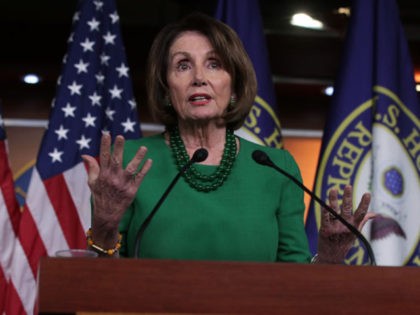 WASHINGTON, DC - OCTOBER 15: U.S. Speaker of the House Rep. Nancy Pelosi (D-CA) speaks dur