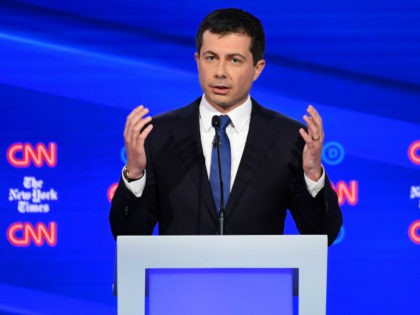 Mayor of South Bend, Indiana Pete Buttigieg speaks onstage during the fourth Democratic pr