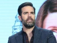PASADENA, CA - JANUARY 11: Sharon Horgan and Rob Delaney speak onstage during the Catastrophe panel as part of the Amazon portion of the 2016 Television Critics Association Winter Tour at Langham Hotel on January 11, 2016 in Pasadena, California. (Photo by Frederick M. Brown/Getty Images)