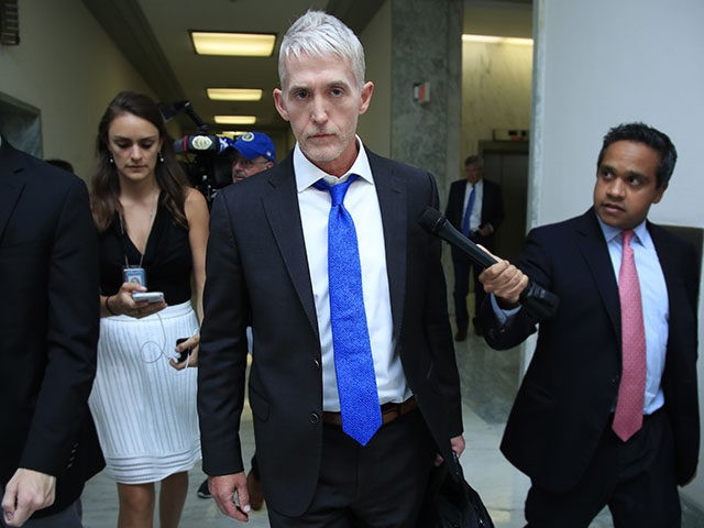 House Judiciary Committee Chairman Rep. Trey Gowdy, R-S.C., leaves a meeting room where th