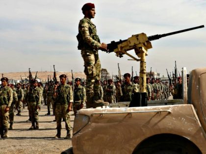 Turkish forces gather in Syria's al-Bab town on Oct. 11. Photo: Zein Al Rifai via Get