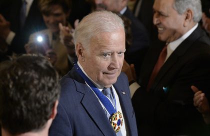 WASHINGTON, DC - JANUARY 12: (AFP OUT) Vice-President Joe Biden leaves the the State Dini