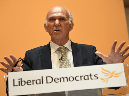 LONDON, ENGLAND - JULY 20: New Liberal Democrats party leader Vince Cable holds a press conference at the St Ermin's Hotel on July 20, 2017 in London, England. The Liberal Democrats have announced Vince Cable as their new party leader. Previously Secretary of State for Business, innovation and Skills under …