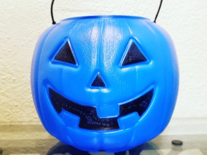 blue Halloween bucket