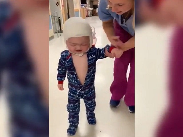 WATCH: NH Boy Walks for First Time After Major Skull Surgery