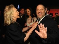 NEW YORK, NY - APRIL 24: Secretary of State Hillary Rodham Clinton and producer Harvey Weinstein attend the TIME 100 Gala, TIME'S 100 Most Influential People In The World, cocktail party at Jazz at Lincoln Center on April 24, 2012 in New York City. (Photo by Larry Busacca/Getty Images for …