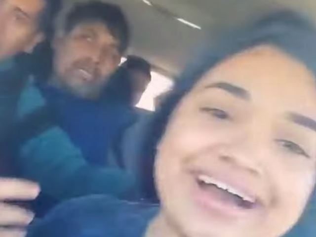 Facebook Live video shows alleged human smuggler in SUV packed with migrants.