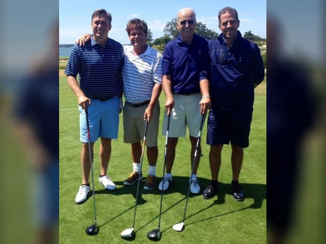 Former Vice President Joe Biden and his son Hunter are golfing in the Hamptons with Devon Archer, who served on the board of Ukrainian natural gas company Burisma Holdings with Hunter.