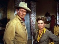 John Wayne and Angie Dickinson in Rio Bravo (1959)