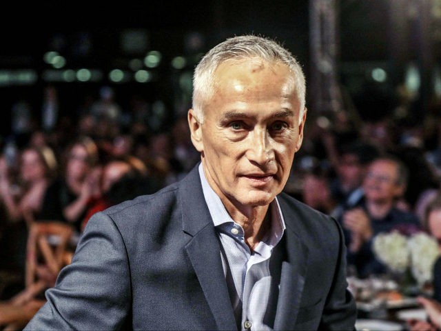 Mexican journalist Jorge Ramos looks on before receiving the excellence award at the Gabriel Garcia Marquez journalism awards in Medellin, on September 29, 2017. / AFP PHOTO / JOAQUIN SARMIENTO (Photo credit should read JOAQUIN SARMIENTO/AFP/Getty Images)