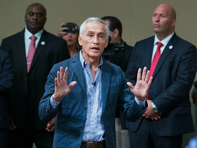 DUBUQUE, IA - AUGUST 25: Republican presidential candidate Donald Trump fields a question from Univision and Fusion anchor Jorge Ramos during a press conference held before his campaign event at the Grand River Center on August 25, 2015 in Dubuque, Iowa. Earlier in the press conference Trump had Ramos removed …