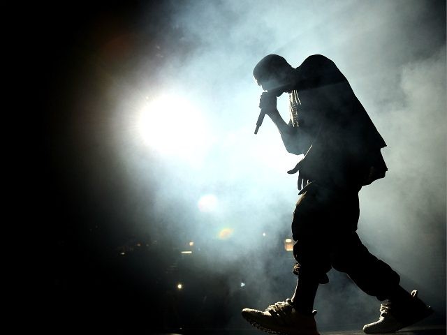 LAS VEGAS, NV - SEPTEMBER 18: Musician Kanye West performs onstage at the 2015 iHeartRadio