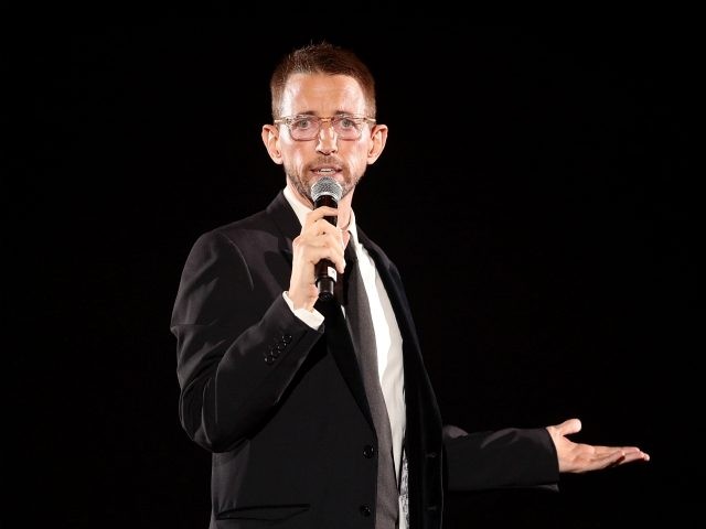 SANTA MONICA, CA - JANUARY 06: Neal Brennan speaks onstage at The Art of Elysium presents