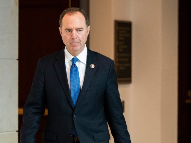 Rep. Adam Schiff, D-Calif., chairman of the House Intelligence Committee, arrives for a sc