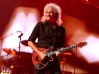 LAS VEGAS, NV - SEPTEMBER 20: Brian May of Queen performs onstage during the iHeartRadio Music Festival at the MGM Grand Garden Arena on September 20, 2013 in Las Vegas, Nevada. (Photo by Christopher Polk/Getty Images for Clear Channel)