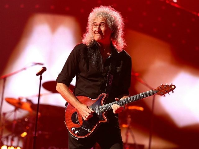 LAS VEGAS, NV - SEPTEMBER 20: Brian May of Queen performs onstage during the iHeartRadio M