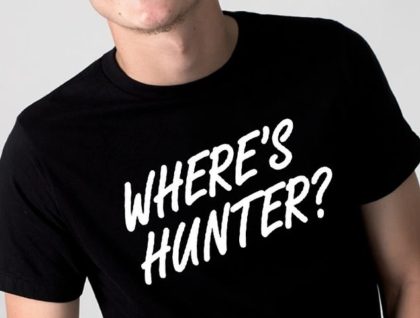 The Trump campaign has begun selling 'Where's Hunter' t-shirts (pictured) on their merchan